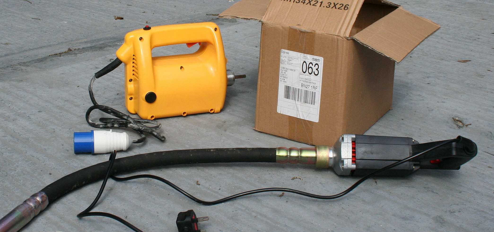 Chris Bury sales concrete vibrator without the hose and head