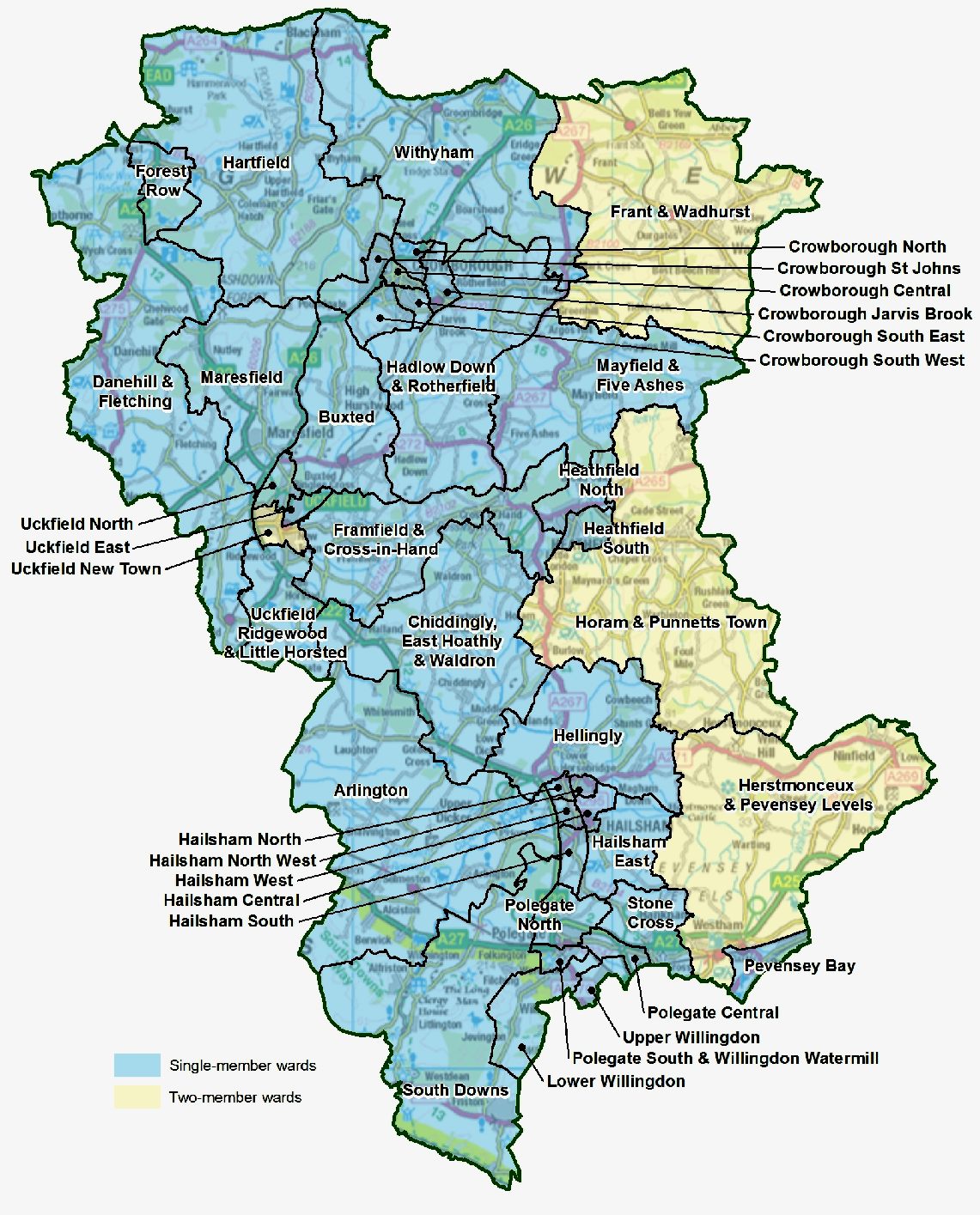Map of the Wealden district as divided for effective representation of the people