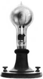 Thomas Edison's incandescent carbon filament electric light bulb