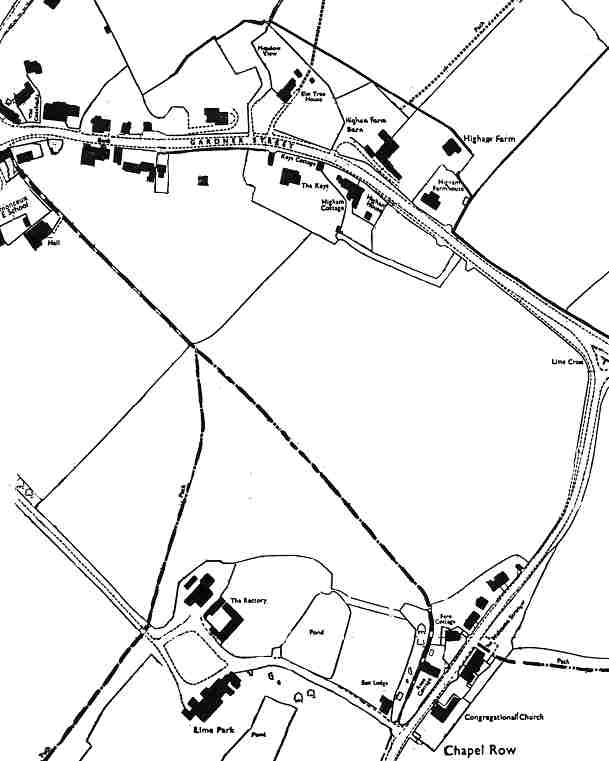 Map of Herstmonceux, showing location of Lime Park