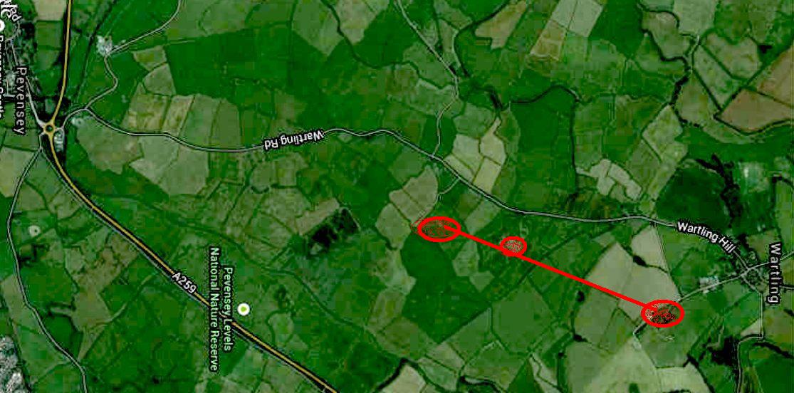 RAF Wartling, Lion Farm and Radar Farm on Google maps