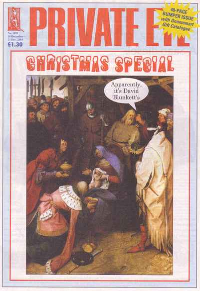 Private Eye magazine front cover Christmas Special David Blunkett