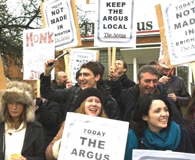 The Argus, job losses, journalists on strike
