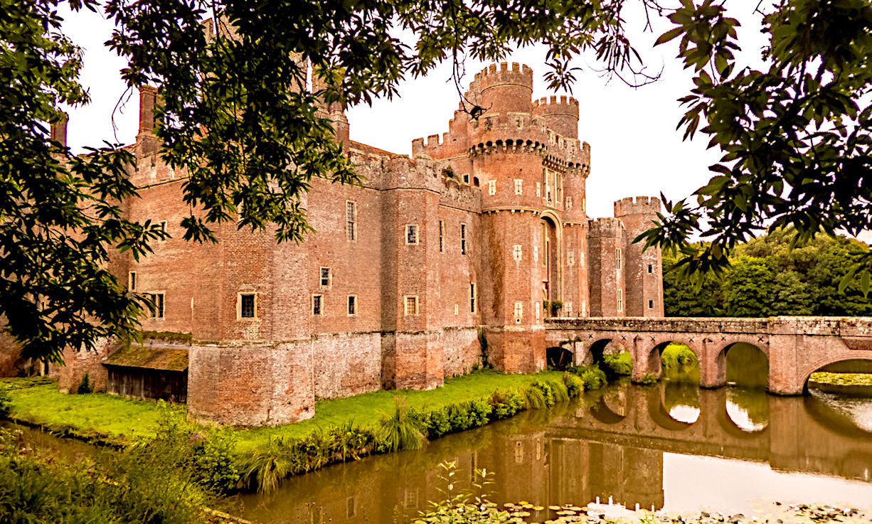 The castle near Herstmonceux village, is a great tourist attraction