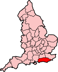 East Sussex map of England