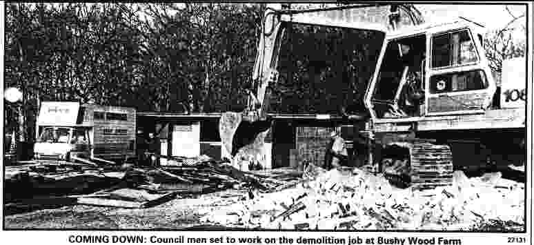 Demolition of Bushywood horse sanctuary