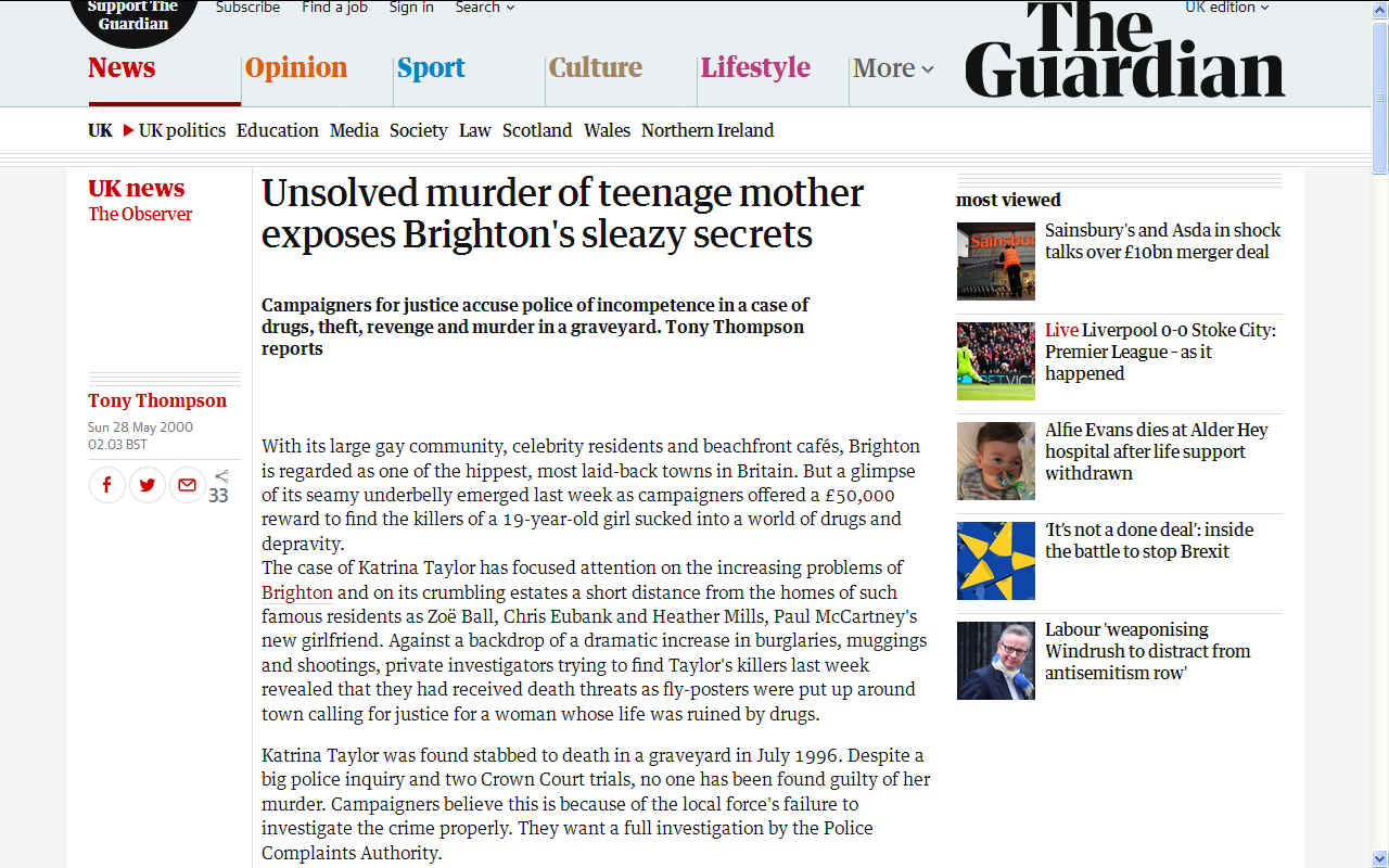 The Guardian on Katrina Taylor